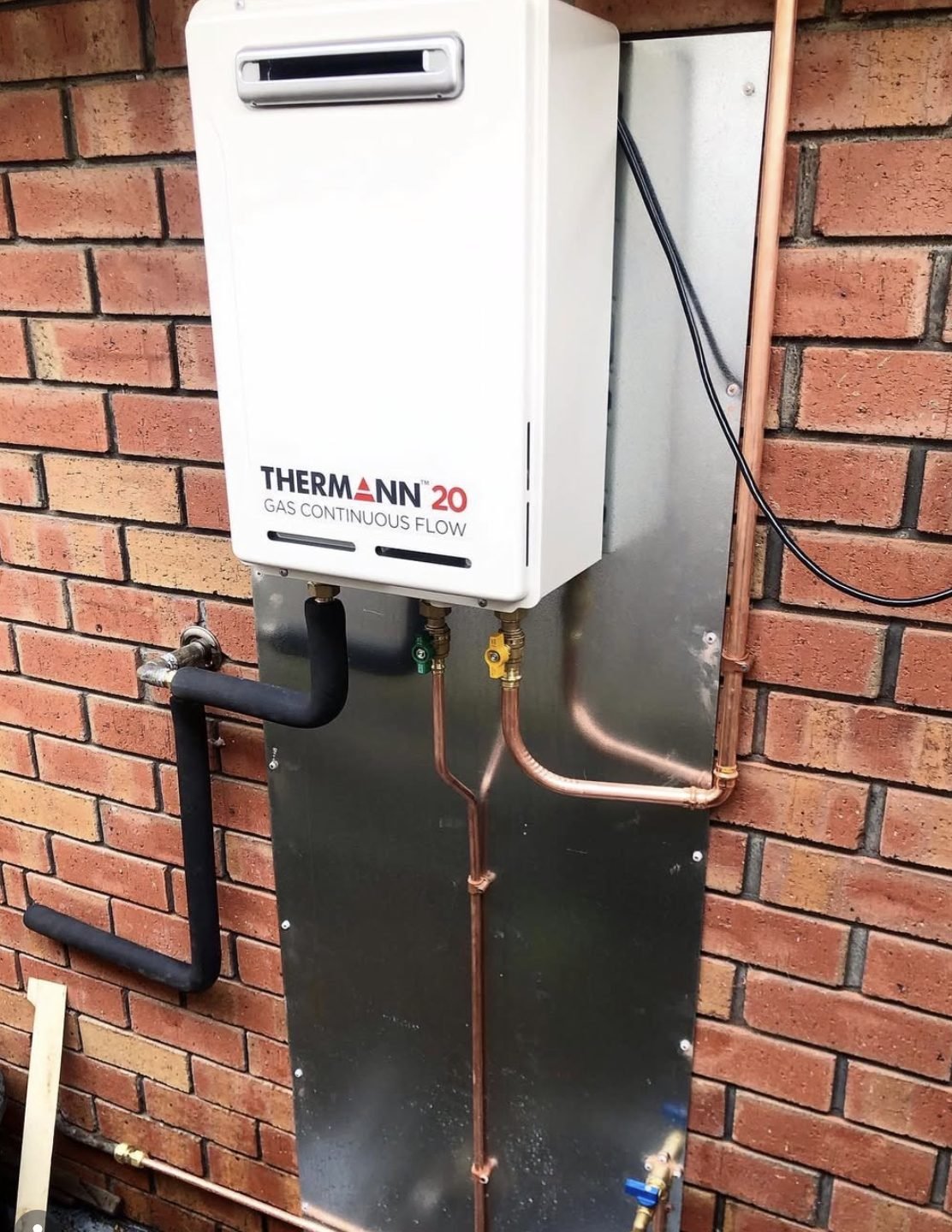 Continuous flow hot water unit installed by Plumber To The Rescue Armadale